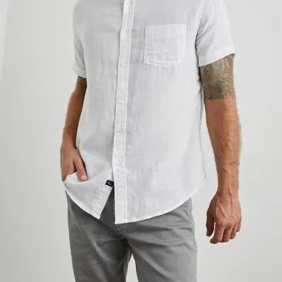 Rails Fairfax Relaxed Fit Short Sleeve Shirt In White