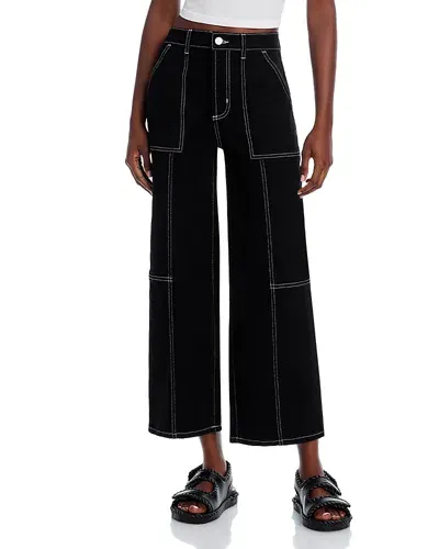 Rails Getty Utility High Rise Wide Leg Crop Jeans In Orca