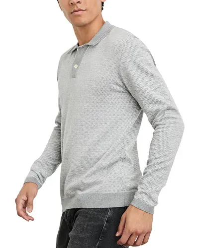 Rails Greenwich Polo Collar Regular Fit Sweater In Grey Broquade