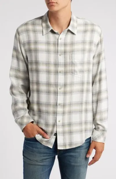 Rails Lennox Plaid Cotton Blend Button-up Shirt In Quicksand Spark Melange