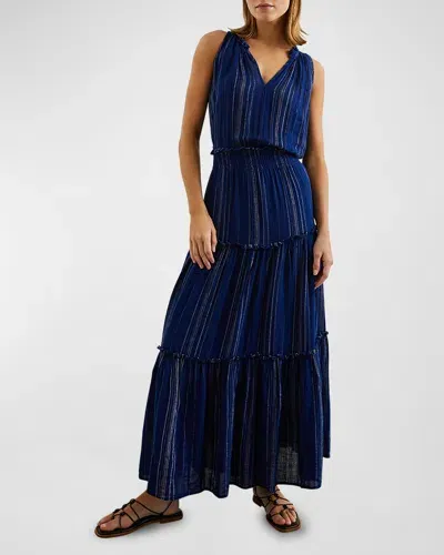 Rails Loulou Metallic Striped Maxi Dress In Multi