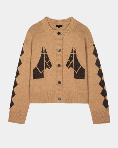 Rails Mavie Wool-blend Cardigan In Camel Stables