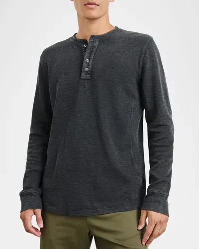 Rails Skhi Slub Cotton Jersey In Washed Black