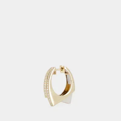 Rainbow K Handcuff Earrings In Gold