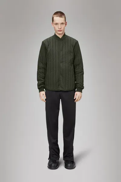 Rains Banja Liner Bomber Jacket In Green