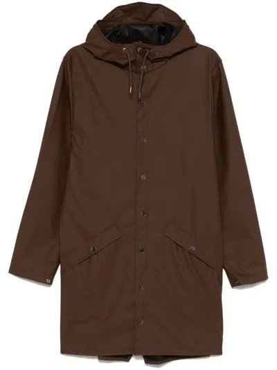 Rains Faux-leather Raincoat In Brown