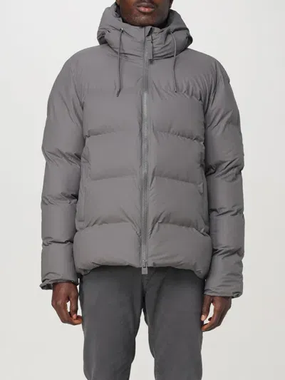 Rains Alta Quilted Rubberised Coat In Grau