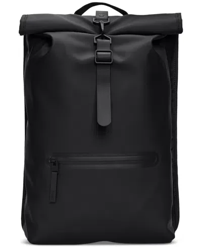 Rains Men's Rolltop Rucksack Bag In Black