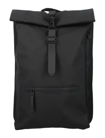 Rains Rolltop Backpack In Black