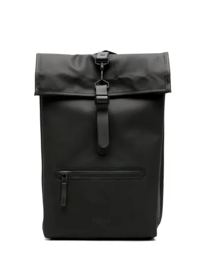 Rains Rolltop Rucksack In Black  