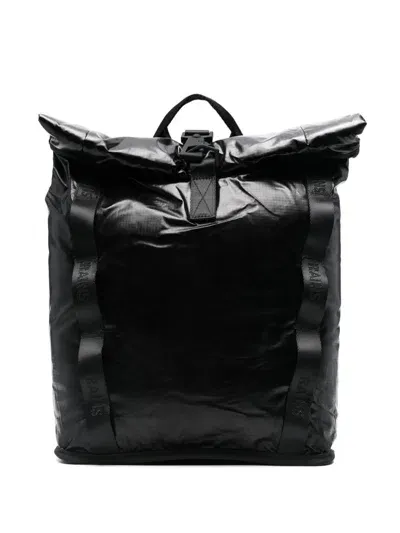 Rains Sibu Rolltop Backpack In Black