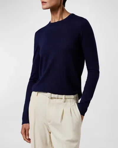 Ralph Lauren C2c Certified Gold Cashmere Sweater In Lux Navy