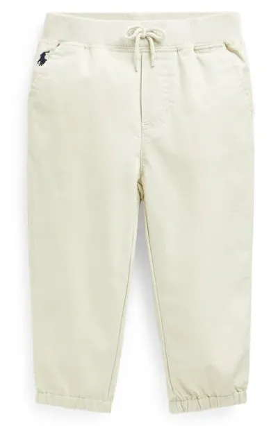 Ralph Lauren Babies'  Cotton Drawstring Chinos In Basic Sand