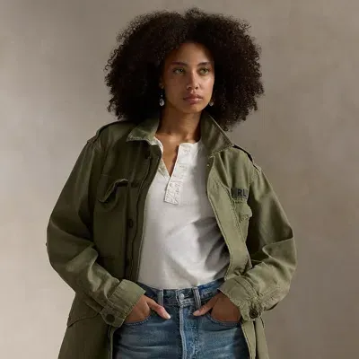 Ralph Lauren Cotton Twill Field Jacket In Olive Mountain