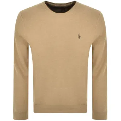 Ralph Lauren Crew Neck Knit Jumper Brown