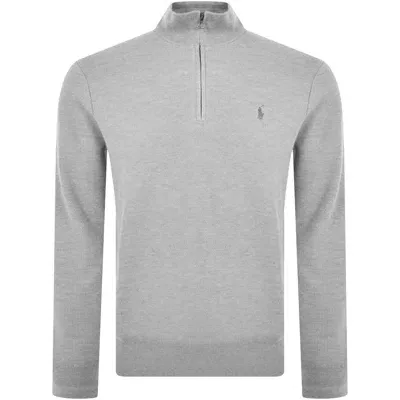 Ralph Lauren Half Zip Knit Jumper Grey