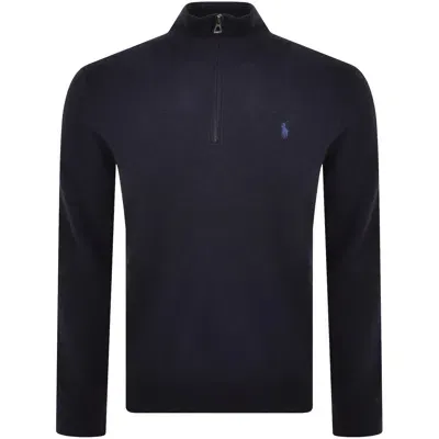 Ralph Lauren Half Zip Knit Jumper Navy