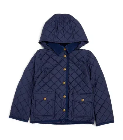 Ralph Lauren Kids' Hooded Quilted Jacket In Navy