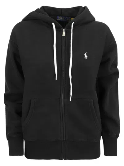 Ralph Lauren Hoodie With Zip In Black