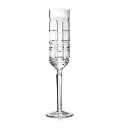 Ralph Lauren Hudson Plaid Champagne Flute In Transparent