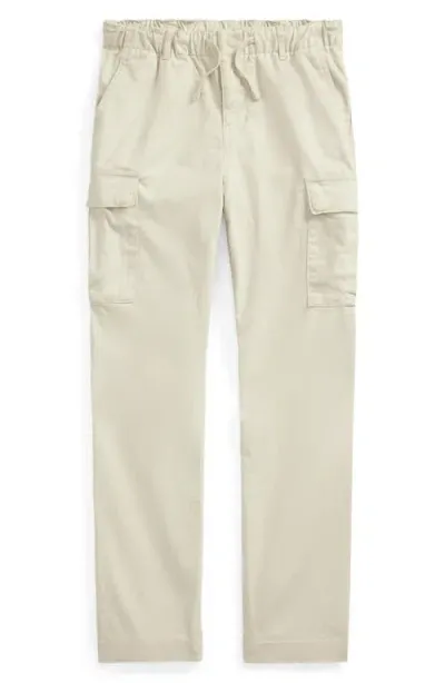 Ralph Lauren Polo  Kids' Slim Fit Stretch Twill Cargo Pants In Beige