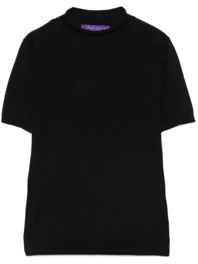 Ralph Lauren Knitted T-shirt In Black