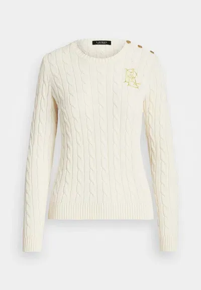 Ralph Lauren Montiva Long Sleeve Pullover In Mascarpone Cream