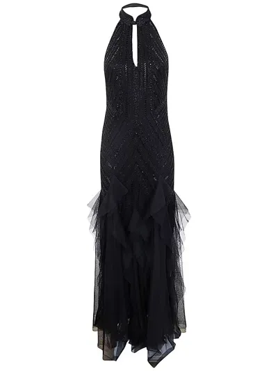 Ralph Lauren Pinette Sleeveless Gown In Black