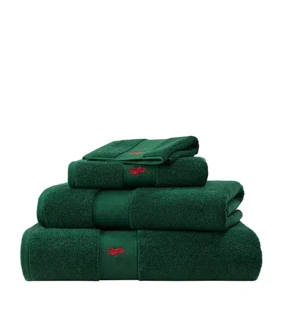 Ralph Lauren Polo Player Bath Sheet In Green