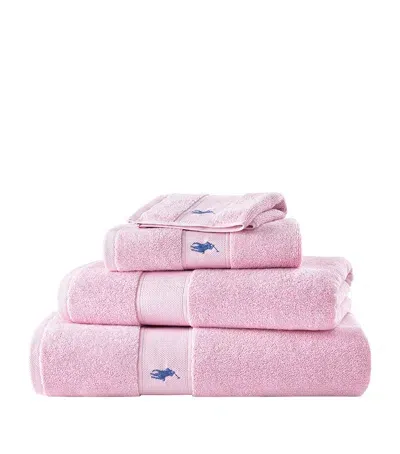 Ralph Lauren Polo Player Face Cloth In Pink