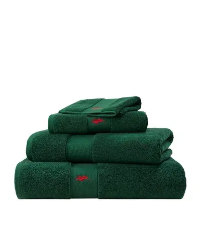 Ralph Lauren Polo Player Guest Towel In Green