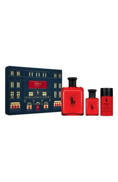 Ralph Lauren Polo Red Eau De Toilette Set (limited Edition) $190 Value In No Color