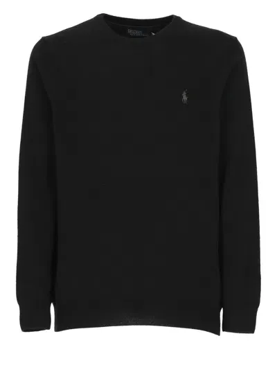 Ralph Lauren Pony Sweater In Black