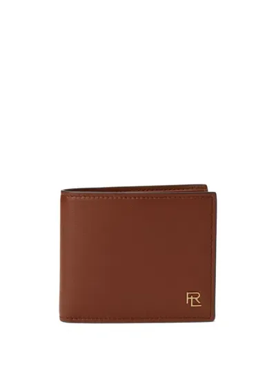 Ralph Lauren Purple Label Bi-fold Leather Wallet In Brown