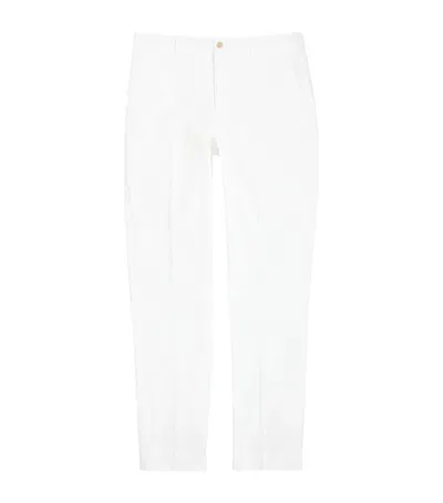 Ralph Lauren Purple Label Cotton-blend Straight Chinos In White