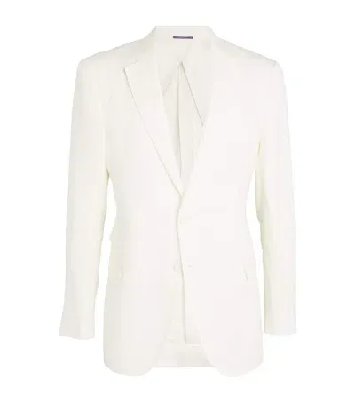 Ralph Lauren Purple Label Linen Kent Blazer In White