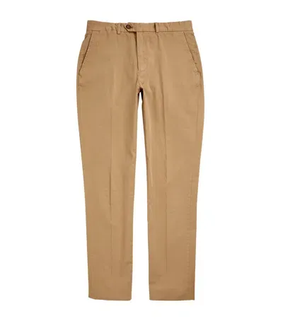 Ralph Lauren Purple Label Stretch-cotton Eaton Trousers In Green