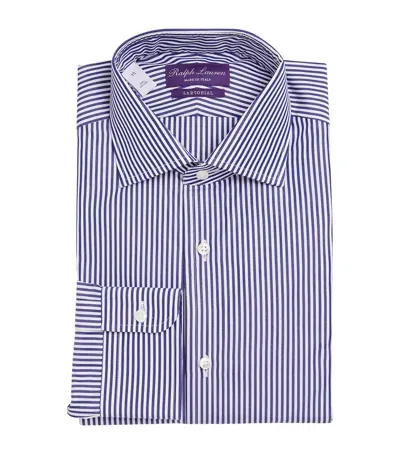 Ralph Lauren Purple Label Striped Aston Shirt In Blue