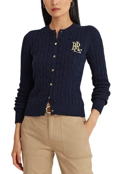 Ralph Lauren Ralhan Long Sleeve Cardigan In Lauren Navy