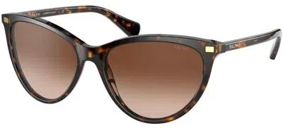 Ralph Lauren Ralph Ra5270 Shiny Dark Havana Female Sunglasses In Brown