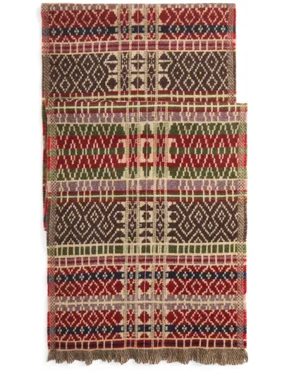 Ralph Lauren Rrl Graphic-print Cotton Scarf In Neutrals