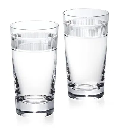 Ralph Lauren Set Of 2 Langley Highball Glasses In Clear