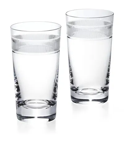 Ralph Lauren Set Of 2 Langley Highball Tumblers In Transparent