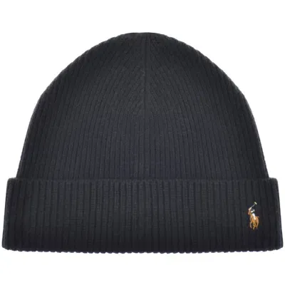 Ralph Lauren Signatue Cuff Beanie Hat Navy