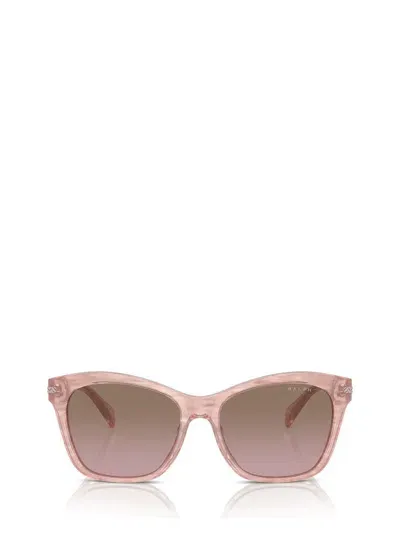 Ralph Lauren Sunglasses In Shiny Striped Rose