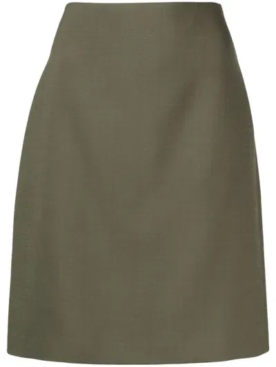 Ralph Lauren Wool Blend Pencil Skirt In Grün