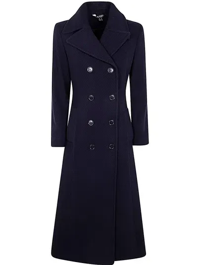 Ralph Lauren Wool Coat Double Breast 50`` Lined In Regal Navy