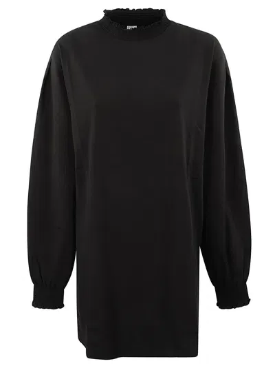 Random Identities Men Longsleeve Ruffle Dress Knit In Black