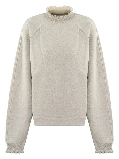 Random Identities Men Ruffle Sweatshirt Knit In Neutrals