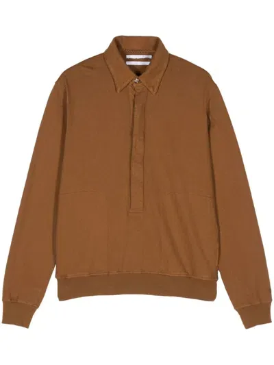 Ranra Monks Robe Polo Top In Brown